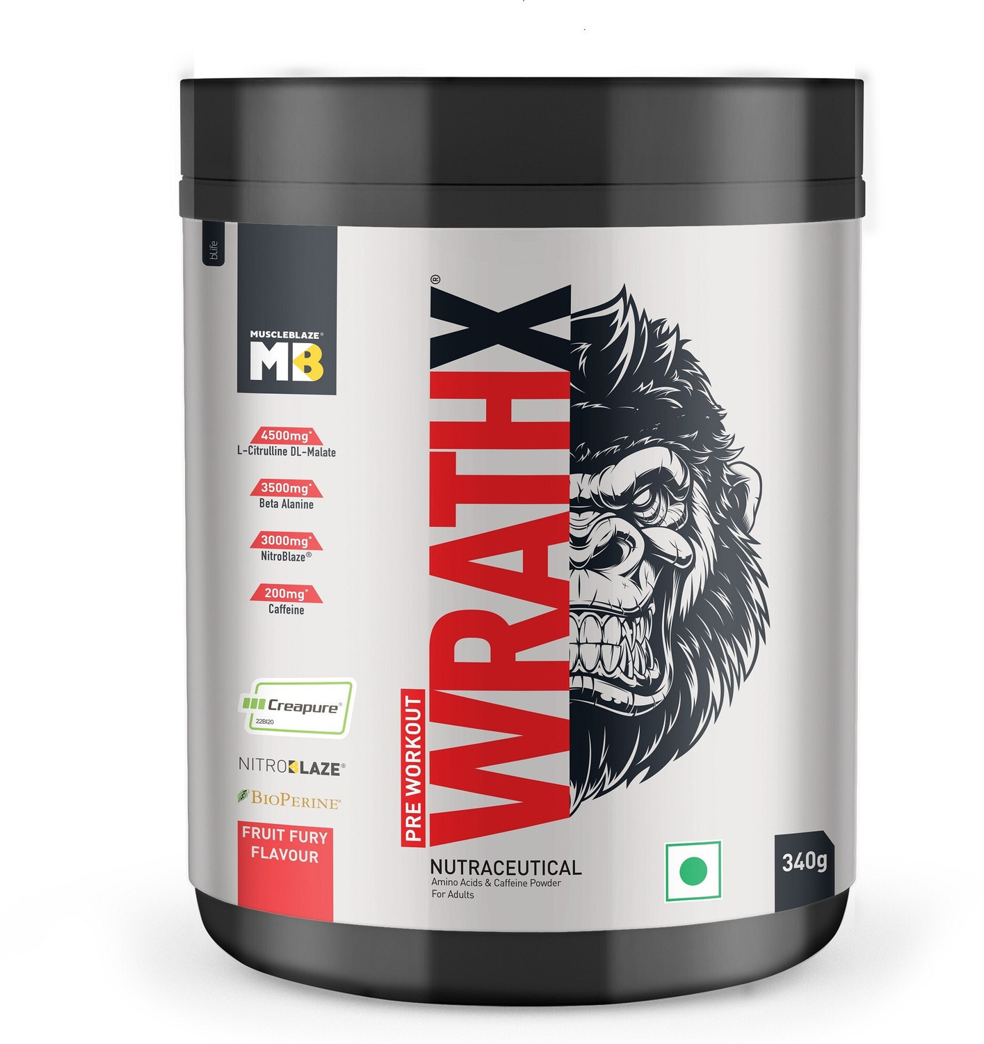 Image of THE FORMULATOR NoMercy Pre-Workout | Beta Alanine | Citrulline | Caffeine | Vitamins Pre Workout (180 g, 180 g, Sex on the Beach, Sex on the Beach)