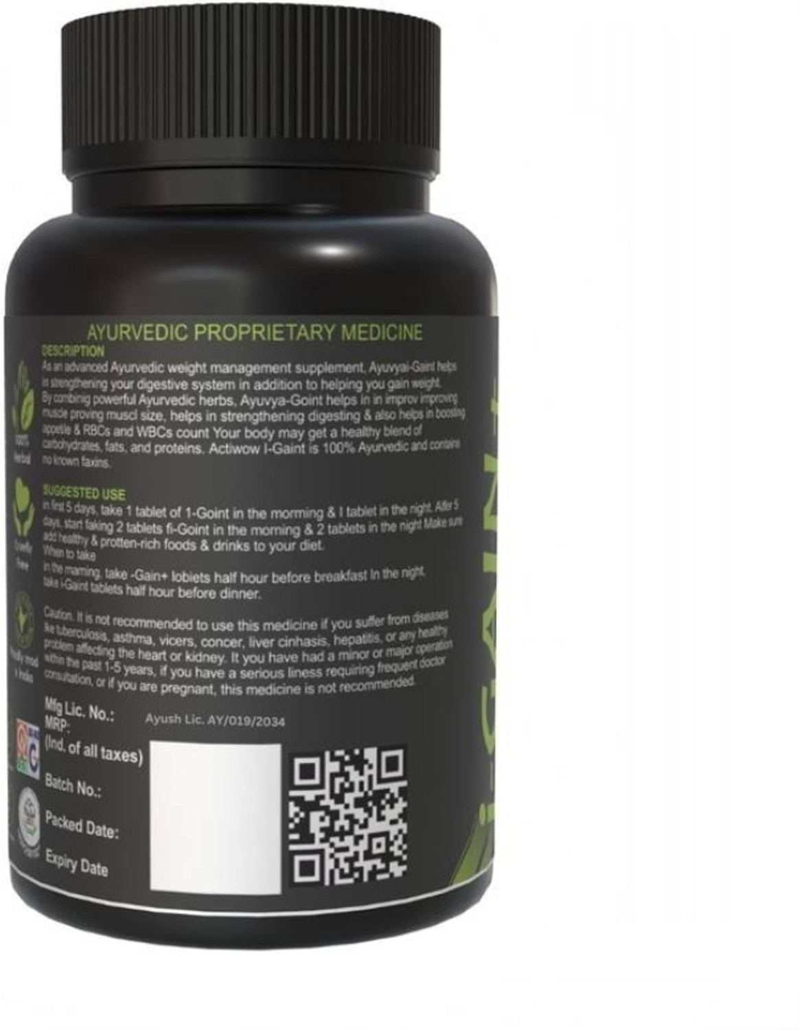 Image of ACTIWOW i-Gain+ Full Body Growth Mix 775 (90 Tablets)