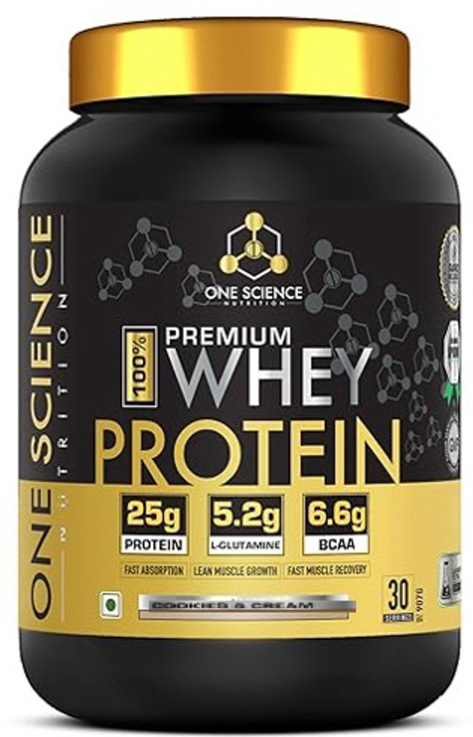 Image of One Science Nutrition 100% Premium Whey Protein 907GM Whey Protein (907 g, CAFE MOCHA)