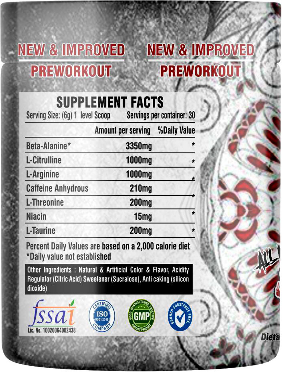 Image of Muscle Weapon Sychotic Preworkout 30 servings| Energy | Focus | Pump Pre Workout (180 g, Meetha Paan)