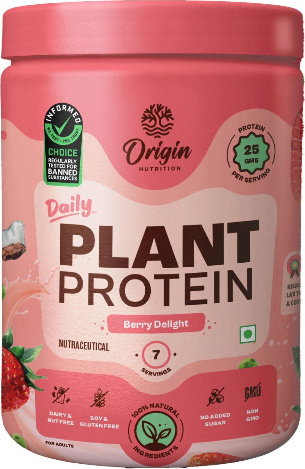 Origin Nutrition Plant Protein 290g Strawberry Delight