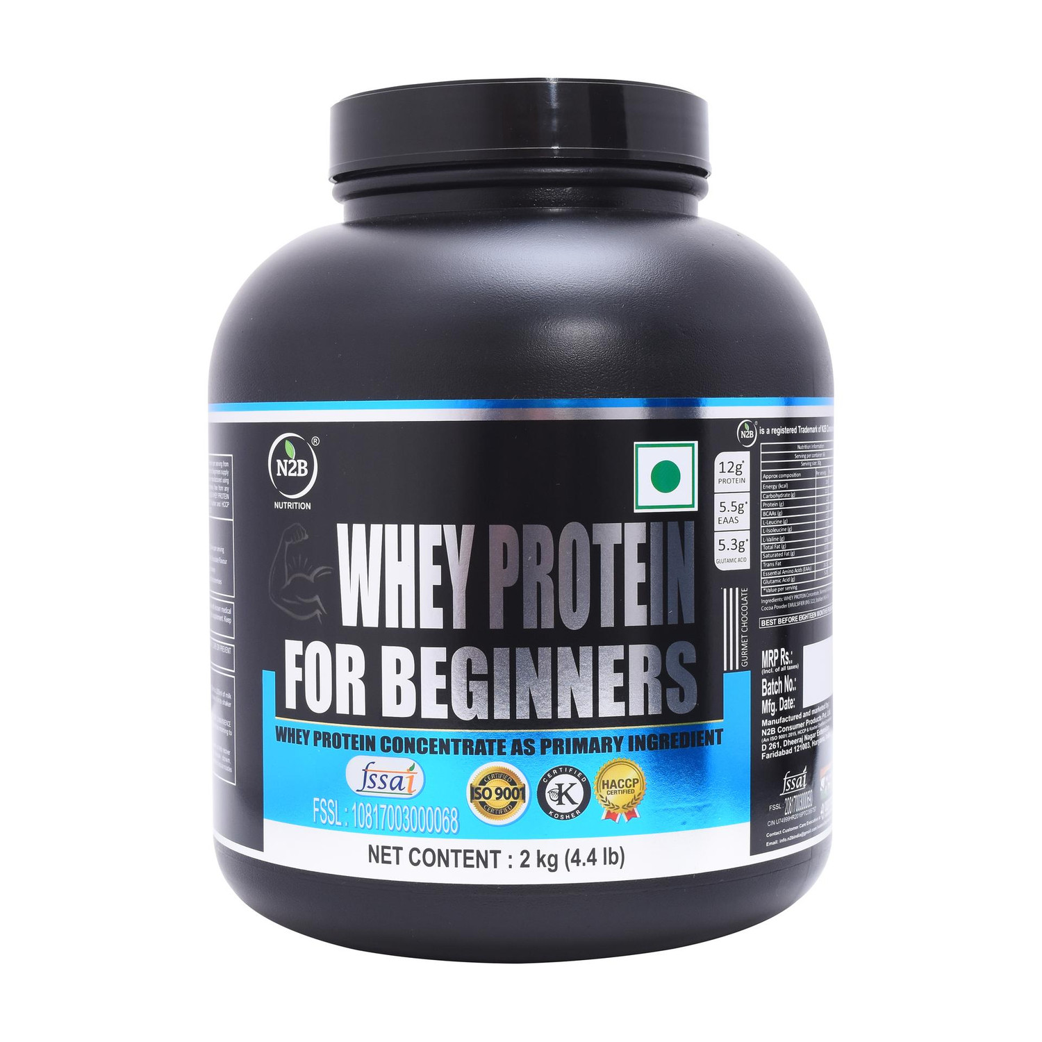 Image of QNT Prime Whey, 100% Whey Protein with whey Isolate Whey Protein (2 kg, Strawberry Banana)