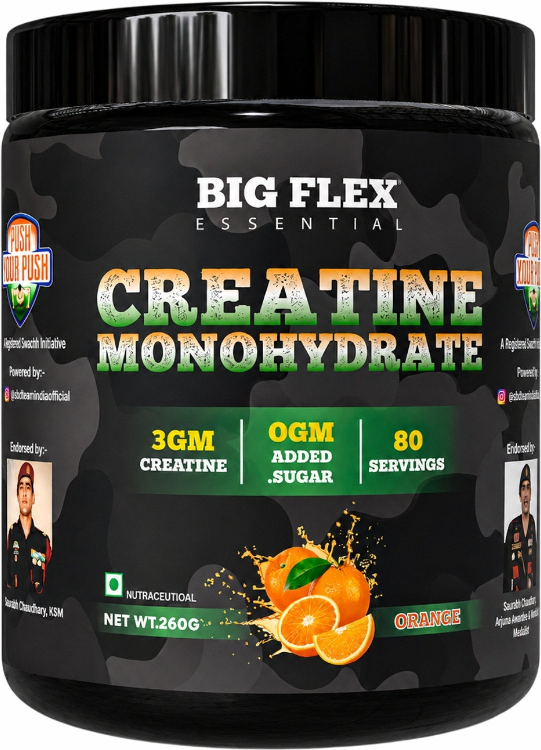 Image of Bigflex Nuke Pre-Workout Supplement Creatine (400 g, Strawberry Kiwi)