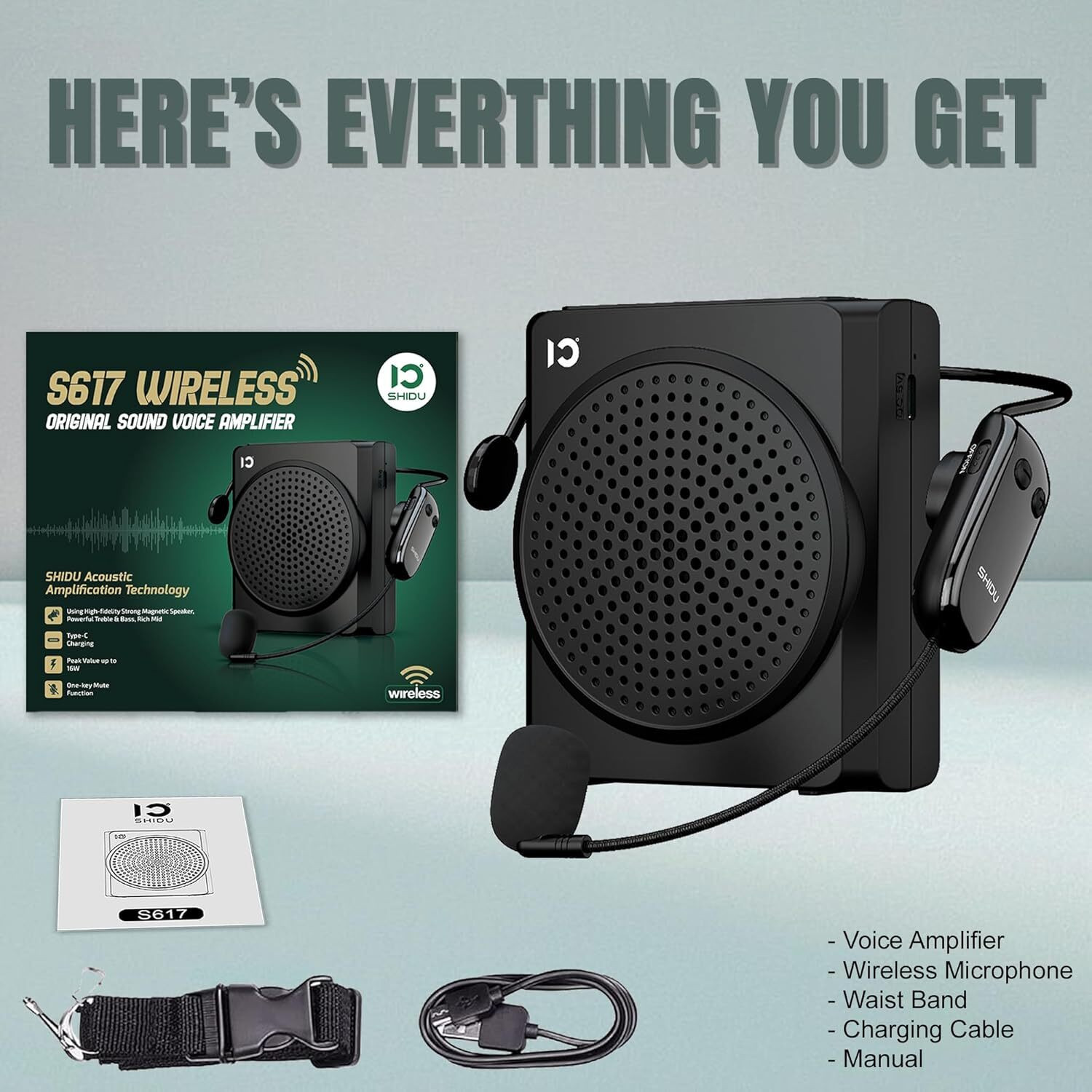 Image of Shidu S617 Wireless Portable Guitar Amplifier