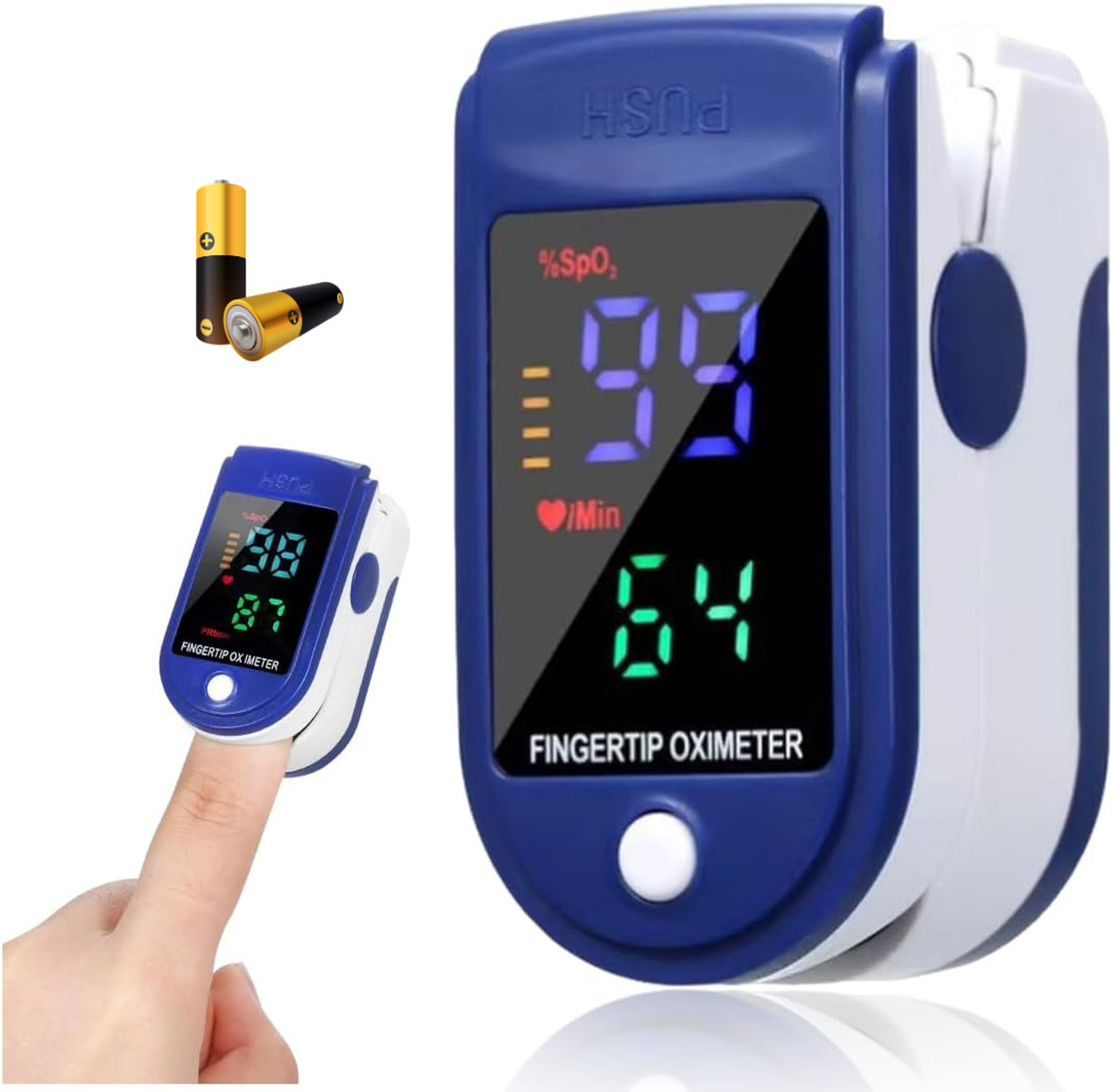 Image of Hicks YK-81 Fingertip Pulse Oximeter with OLED Display & SpO2 /Pulse Rate Monitoring Pulse Oximeter (White)