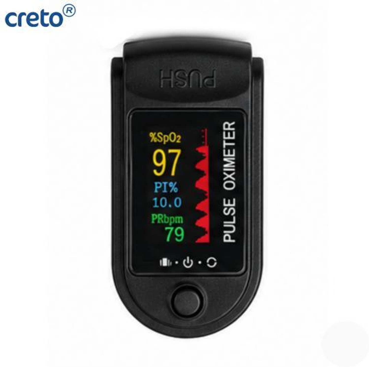 Image of Hicks YK-81 Fingertip Pulse Oximeter with OLED Display & SpO2 /Pulse Rate Monitoring Pulse Oximeter (White)