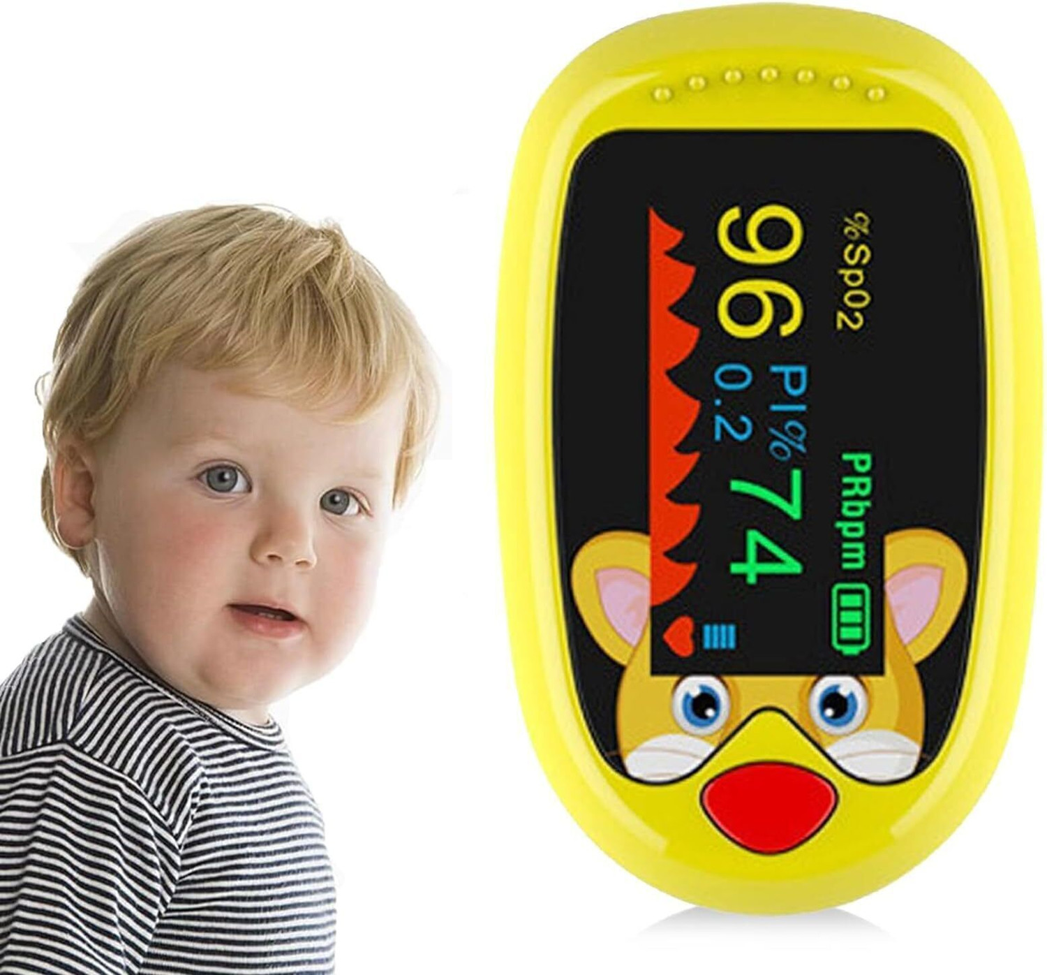 Image of Hicks YK-81 Fingertip Pulse Oximeter with OLED Display & SpO2 /Pulse Rate Monitoring Pulse Oximeter (White)