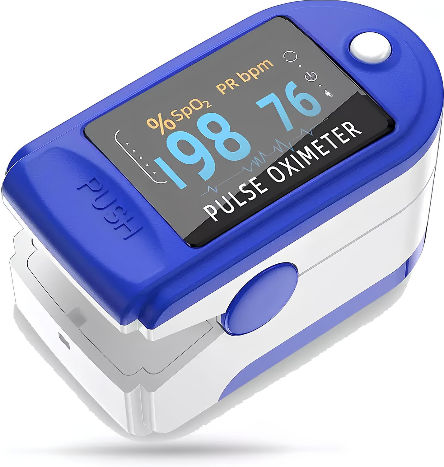 Image of Hicks YK-81 Fingertip Pulse Oximeter with OLED Display & SpO2 /Pulse Rate Monitoring Pulse Oximeter (White)