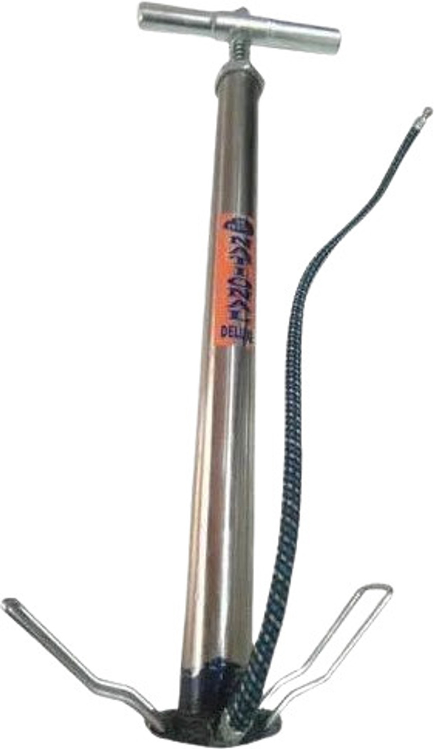 Image of Koel Heavy Air Pump for Bicycle Steel Cycle air Pump Bicycle, Football Pump Bicycle, Ball, Handball Pump, Float, Inflatable Furniture, Motorcycle, Car, Balloon Pump (Silver)