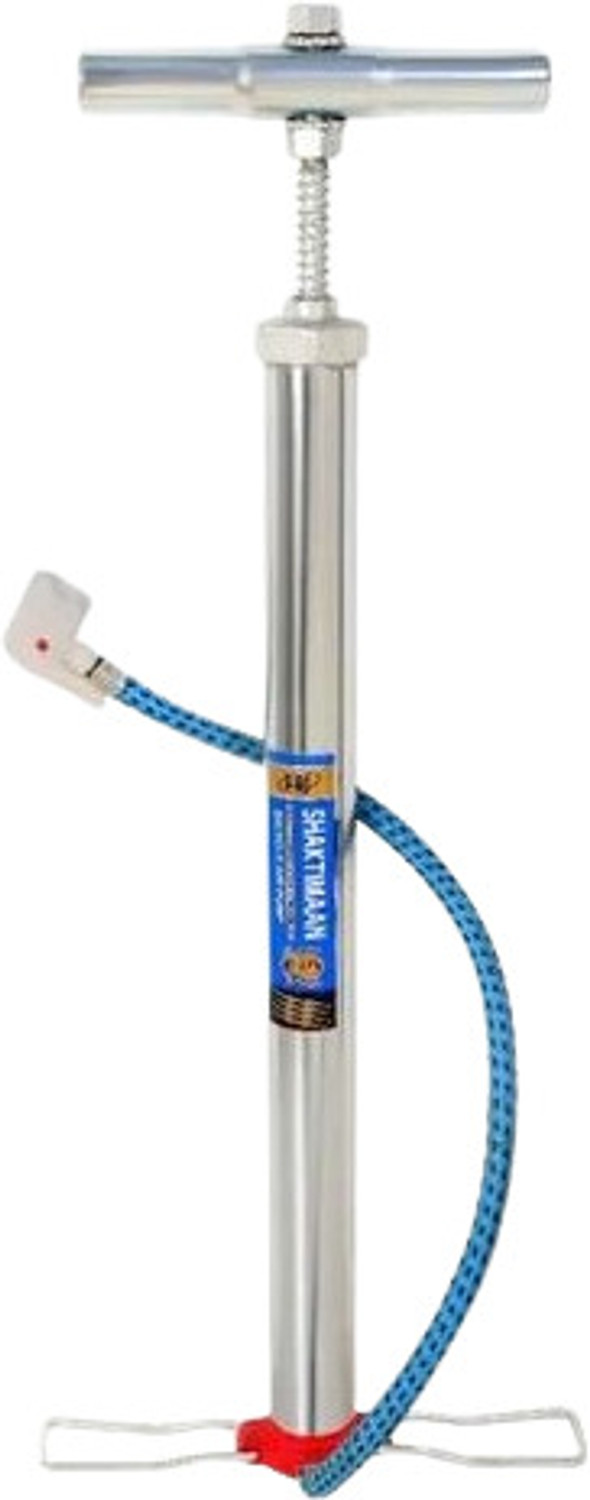 Image of Koel Heavy Air Pump for Bicycle Steel Cycle air Pump Bicycle, Football Pump Bicycle, Ball, Handball Pump, Float, Inflatable Furniture, Motorcycle, Car, Balloon Pump (Silver)