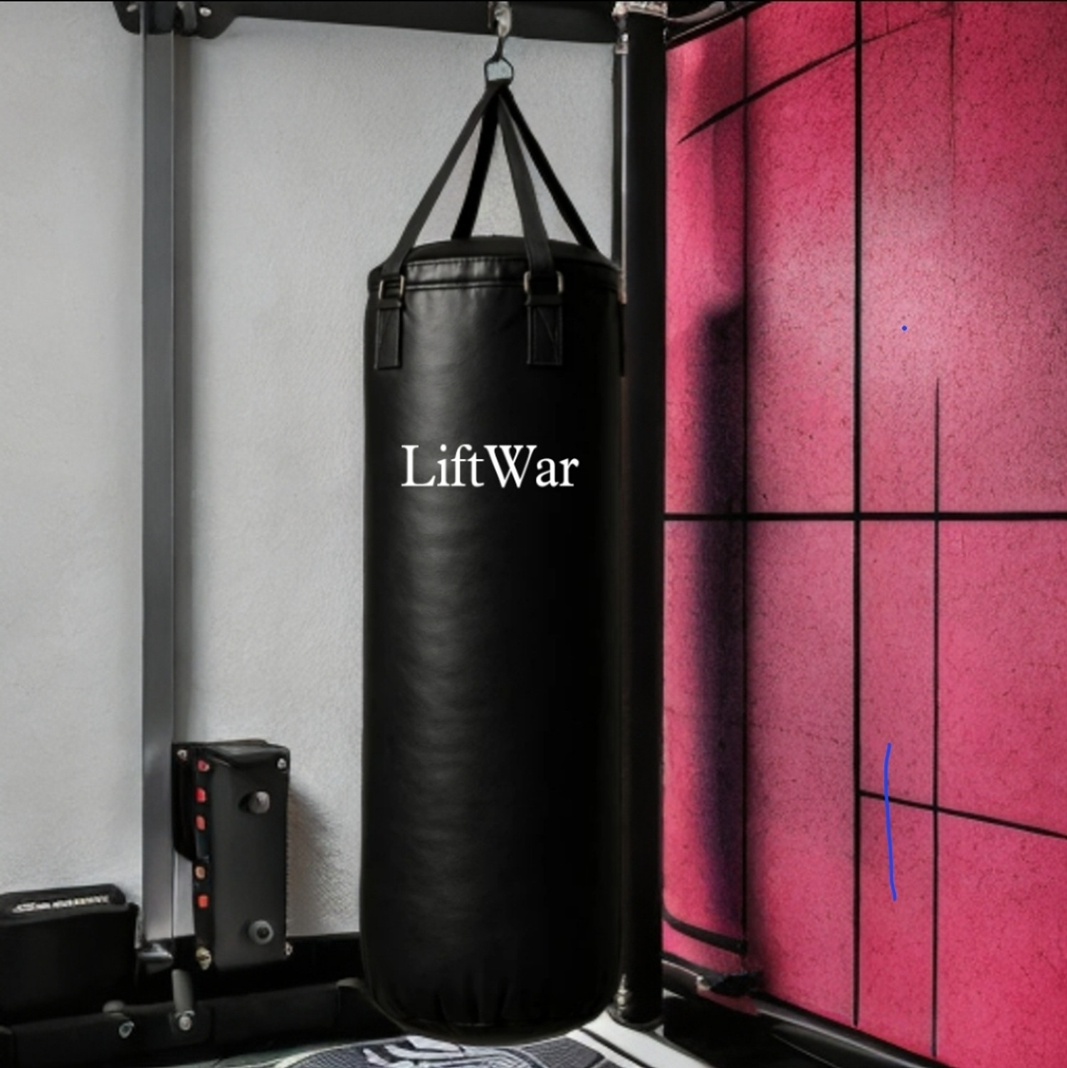 LiftWar 5 Feet Black Unfilled Punching Bag - Image 1
