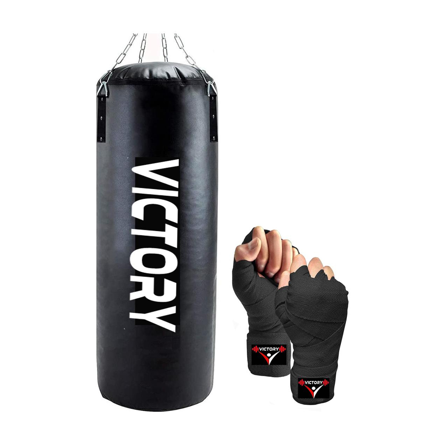 VICTORY Unfilled Punching Bag Synthetic Leather - Image 6