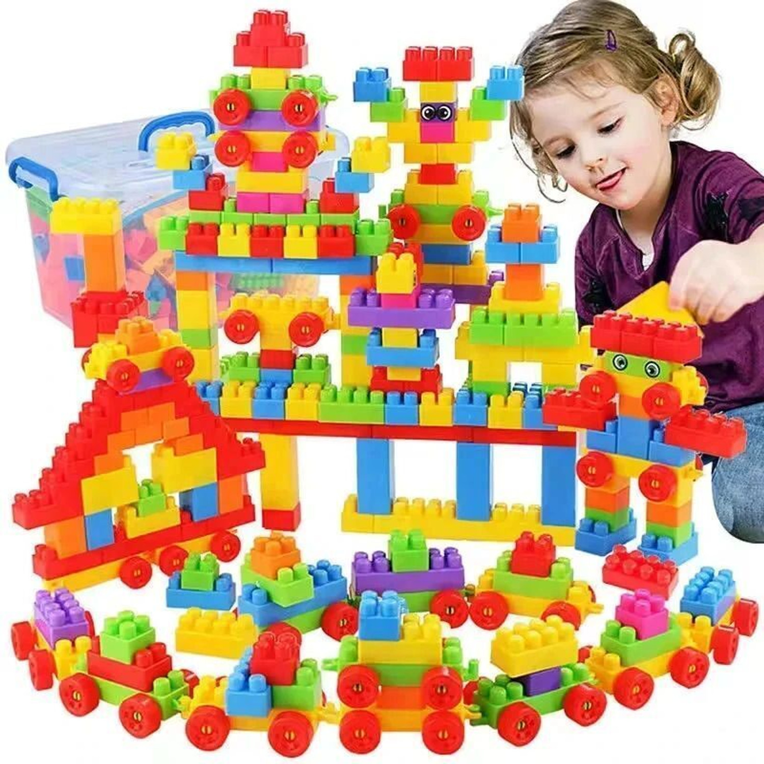 Image of Vervita Kids Colorful Wooden Puzzle Set Featuring 3D Capital Alphabets, Numbers, Shapes (1 Pieces)