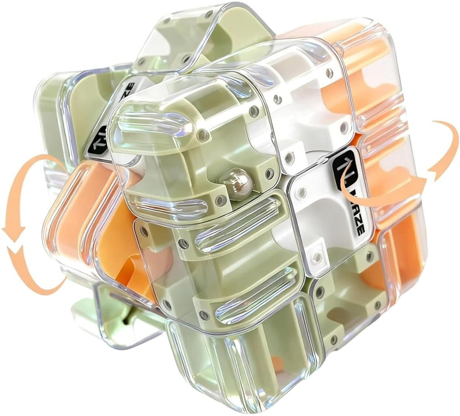 Image of KETOVED Magnetic Maze Puzzle Cube 3D Logic Maze Cube Steel Ball Puzzle Cube Start Maze (1 Pieces)