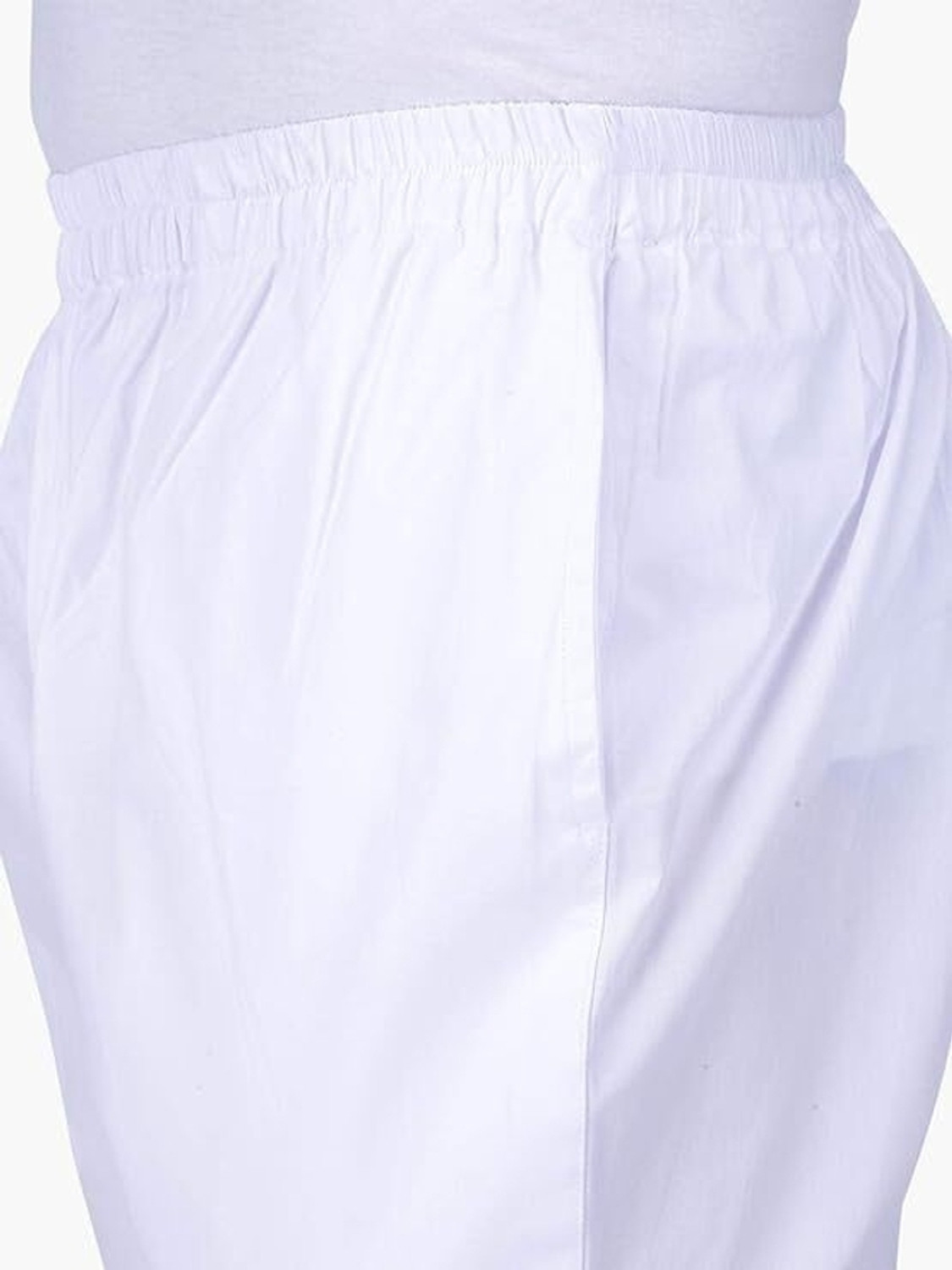 Image of dark look White Cotton Men Pyjama