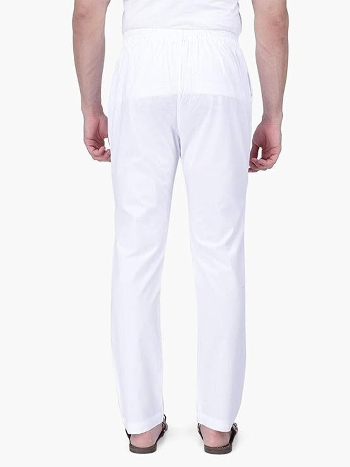 Image of dark look White Cotton Men Pyjama
