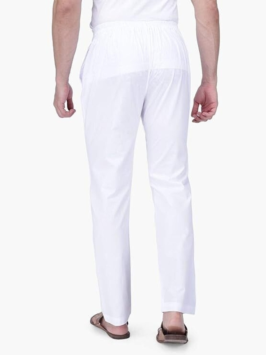Image of dark look White Cotton Men Pyjama