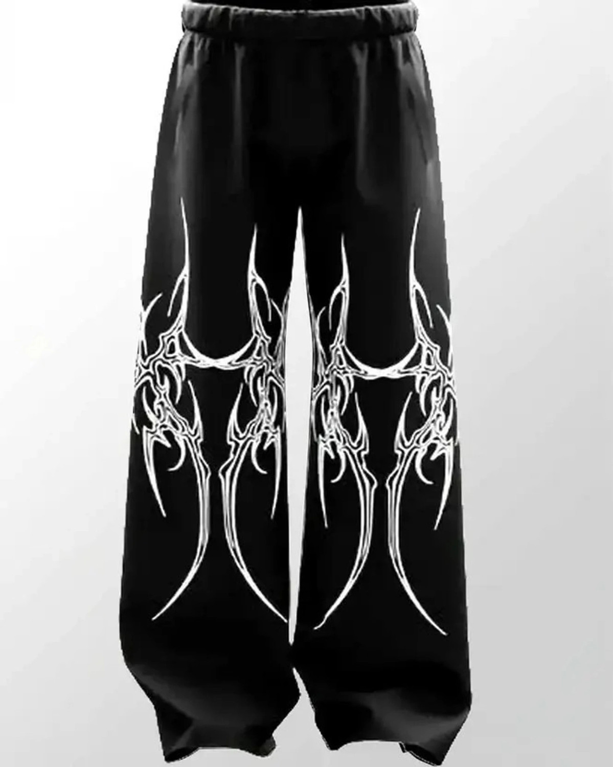 Image of RASKELYBAX Men Printed Black Track Pants