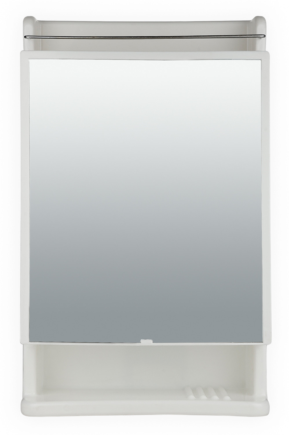 Image of KALIORA Square Bathroom Cabinet with Mirror - 360 Rotating | Wall Mounted Storage | Plastic Wall Shelf (Number of Shelves - 3, White)
