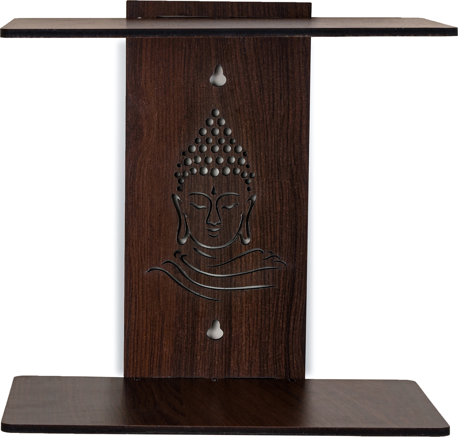 Image of JANAKI SHOP Wooden Wall Shelf (Number of Shelves - 2, Blue)