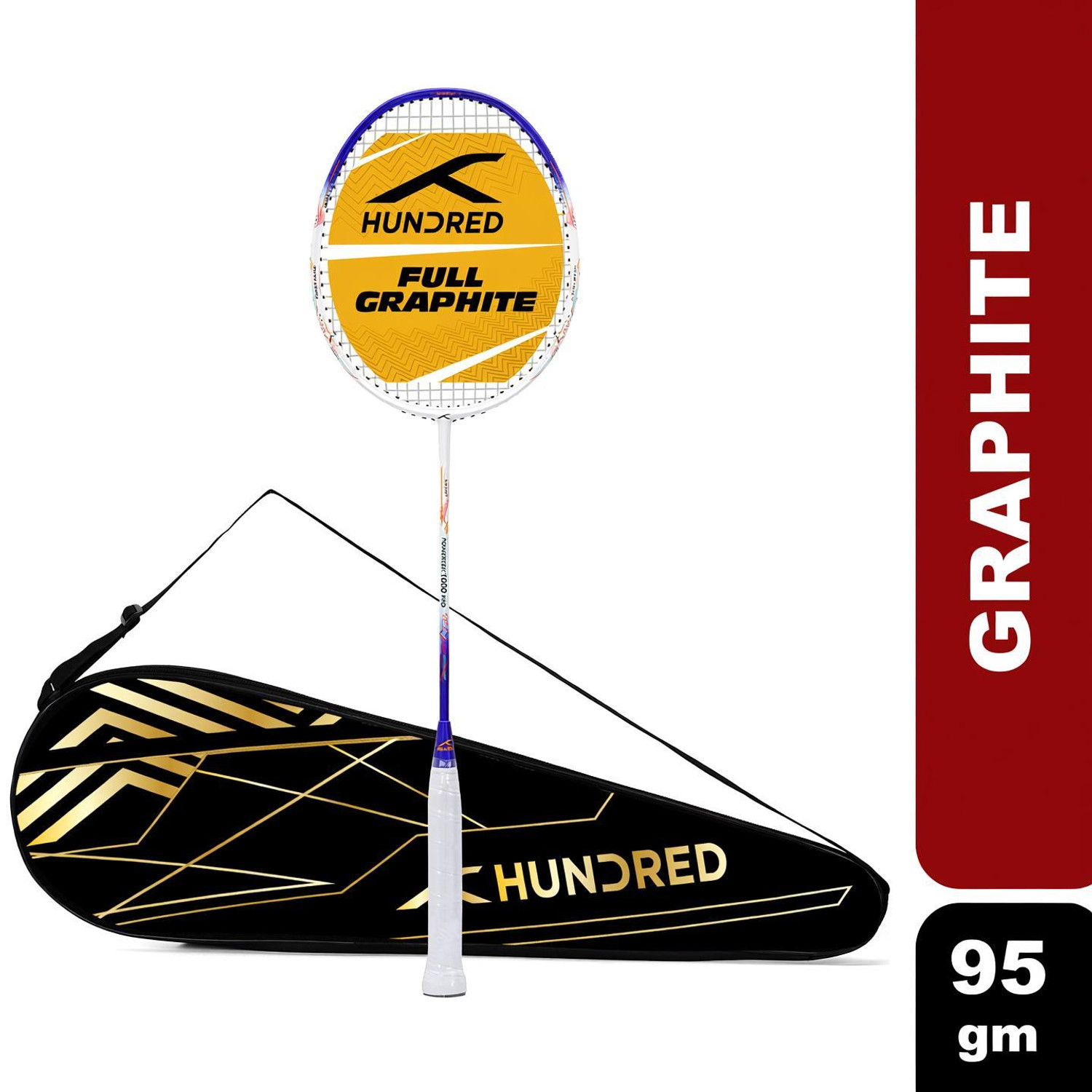 Hundred Powertek 1000 Pro Badminton Racquet - Image 6