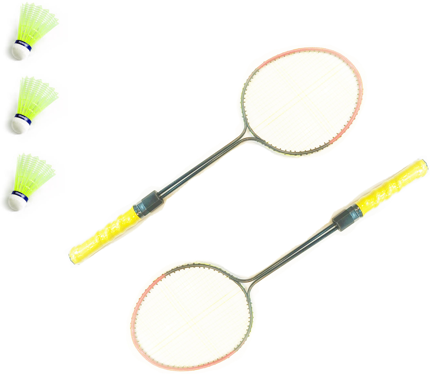 Image of VICTOO Double shaft badminton racket set of 2 Black Unstrung Badminton Racquet (Pack of: 1, 120 g)