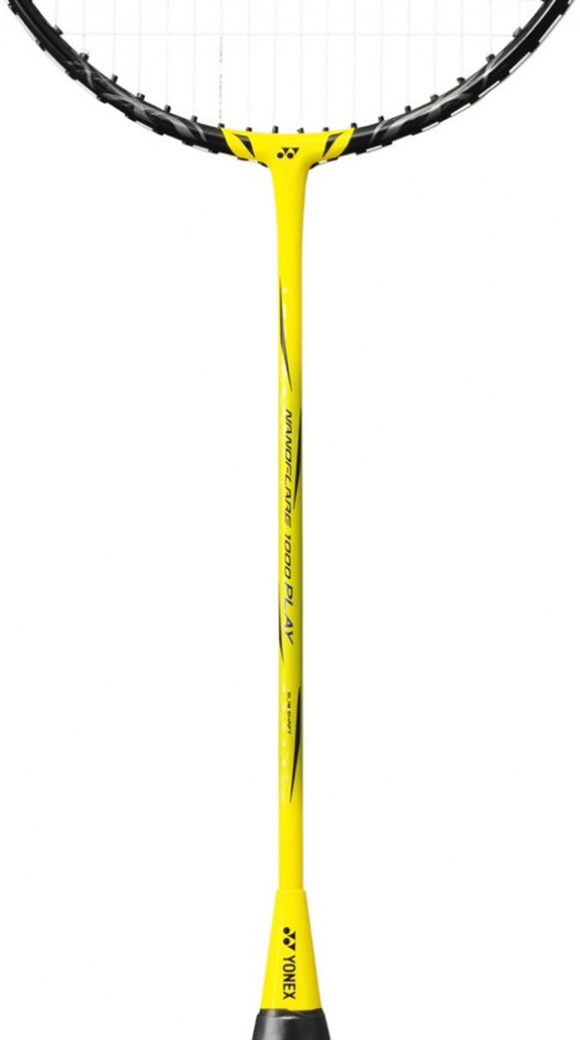 Image of YONEX NANOFLARE 1000 Play Badminton Racquet 4U 5G Lightning Yellow With Full Cover Black, Yellow Strung Badminton Racquet (Pack of: 1, 0.084 kg)