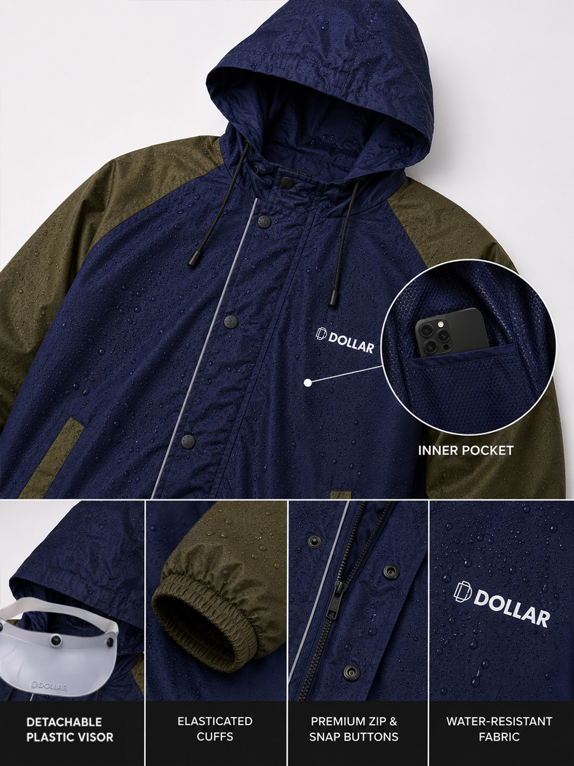 Image of Dollar Solid Men Rain Suit