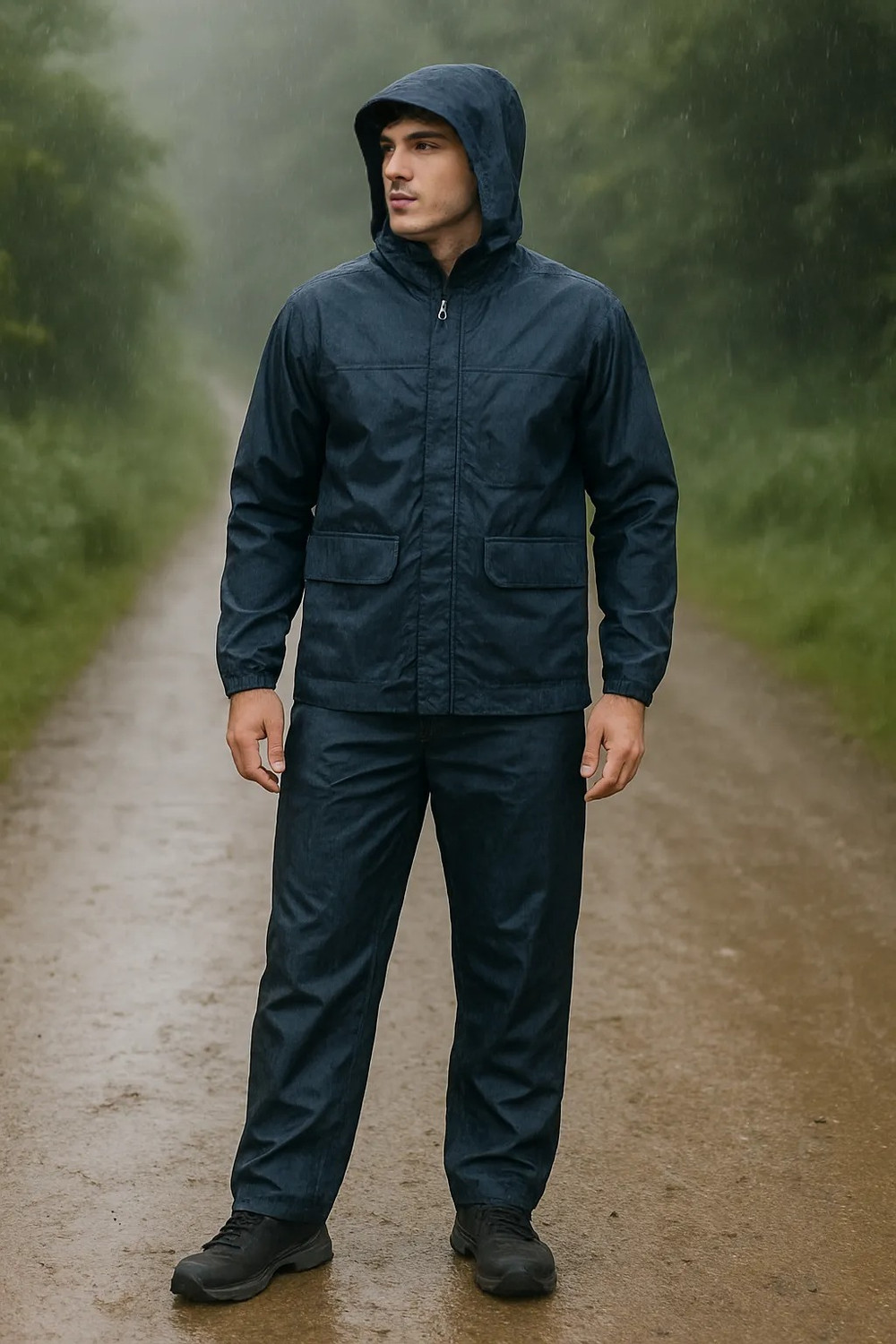 Image of NEW-18 Solid Unisex Rain Suit