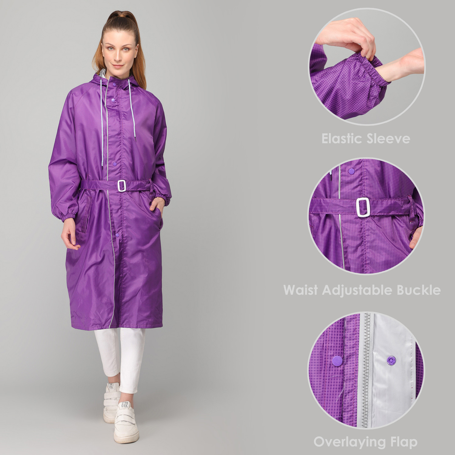 Image of The CLOWNFISH Solid Women Raincoat