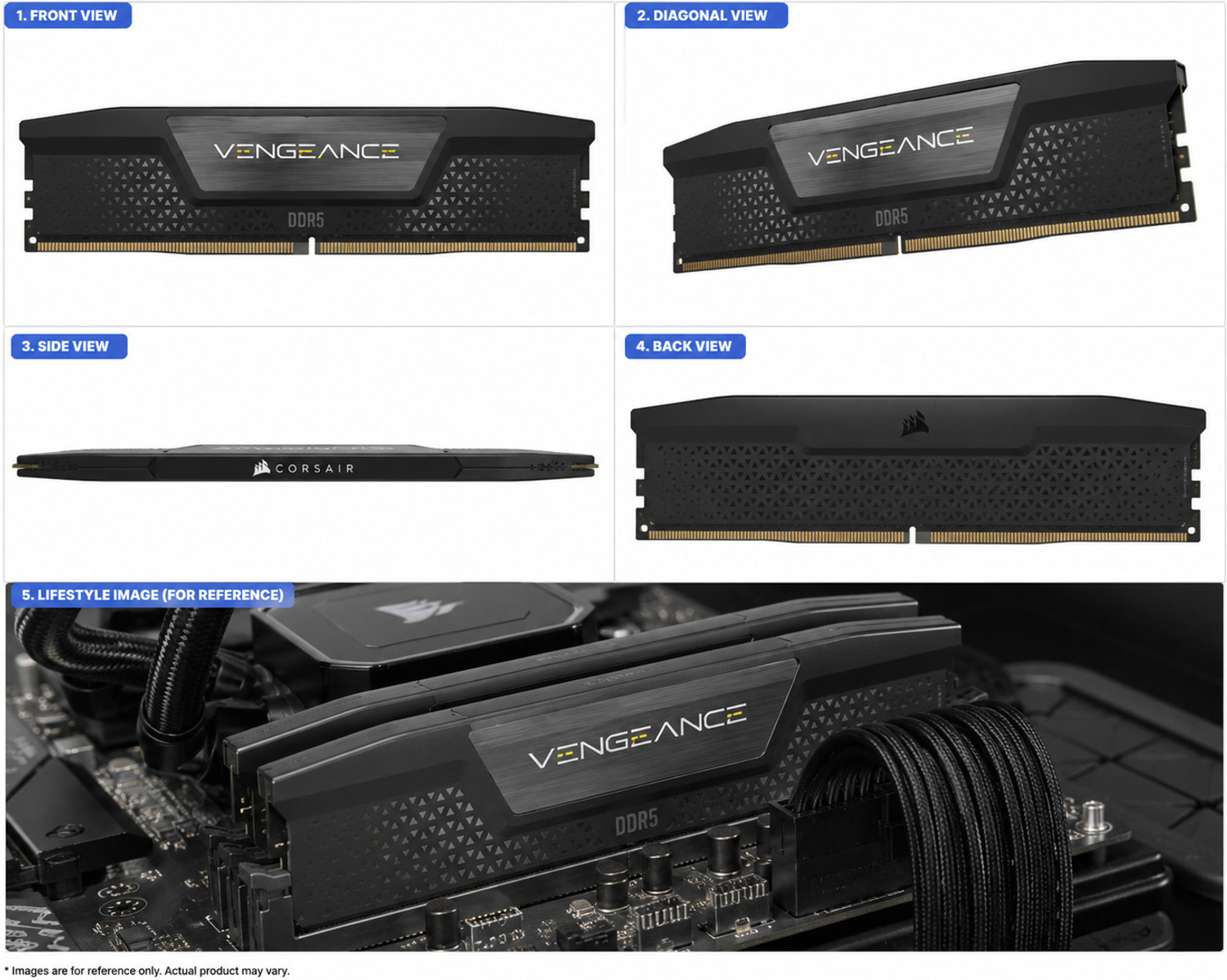 Image of SAI DEPENDO HUB Vengeance DDR5 DDR5 12 GB (Single Channel) PC, Server DDR5 UDIMM DESKTOP (DDR5 16GB 5200MT /s CL40 Desktop RAM | 288-Pin UDIMM | High) (Black)