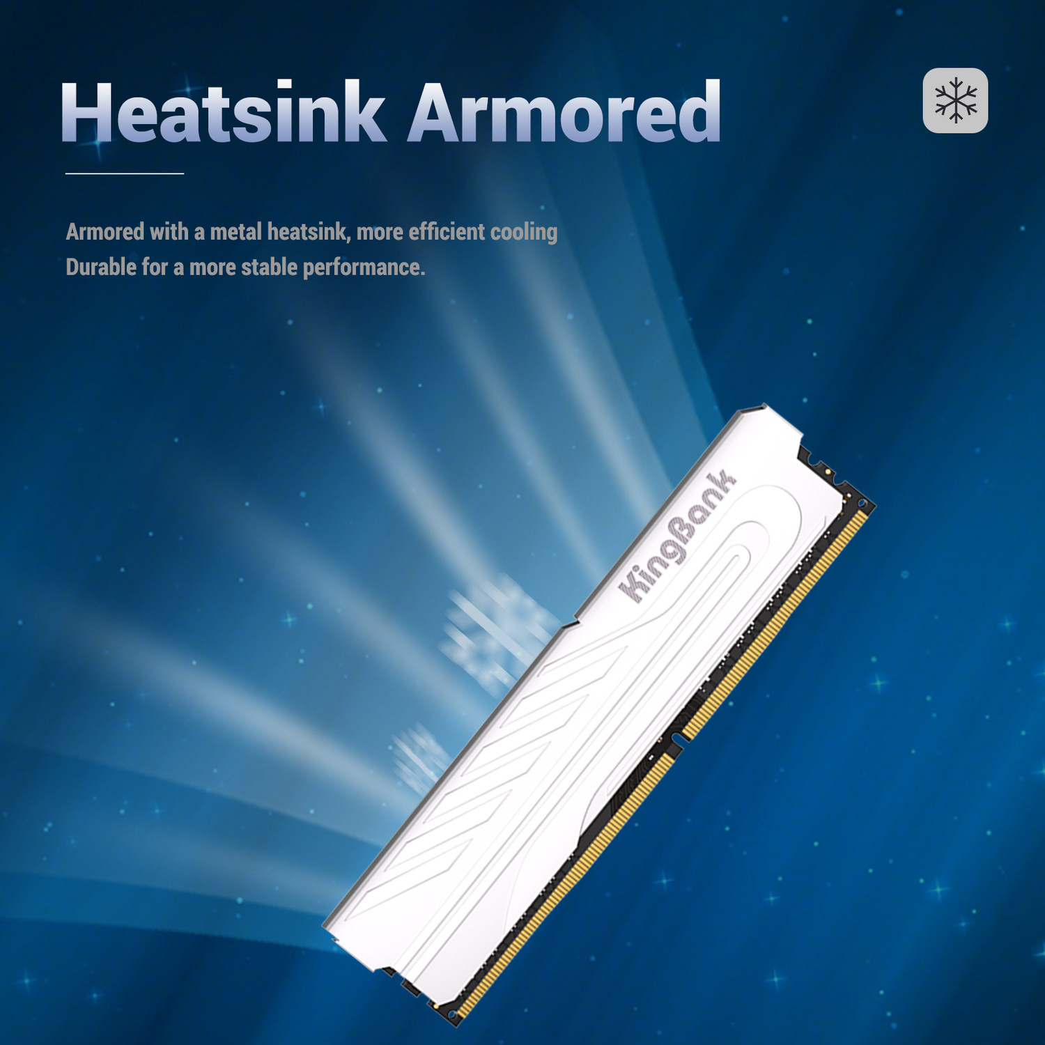 Image of KINGBANK Silver Heatsink 3200 MHz KJXS /KJUS DDR4 32 GB (Single Channel) PC DDR4 UDIMM (DDR4 DIMM Silver Heatsink) (Silver Alluminum Alloy)