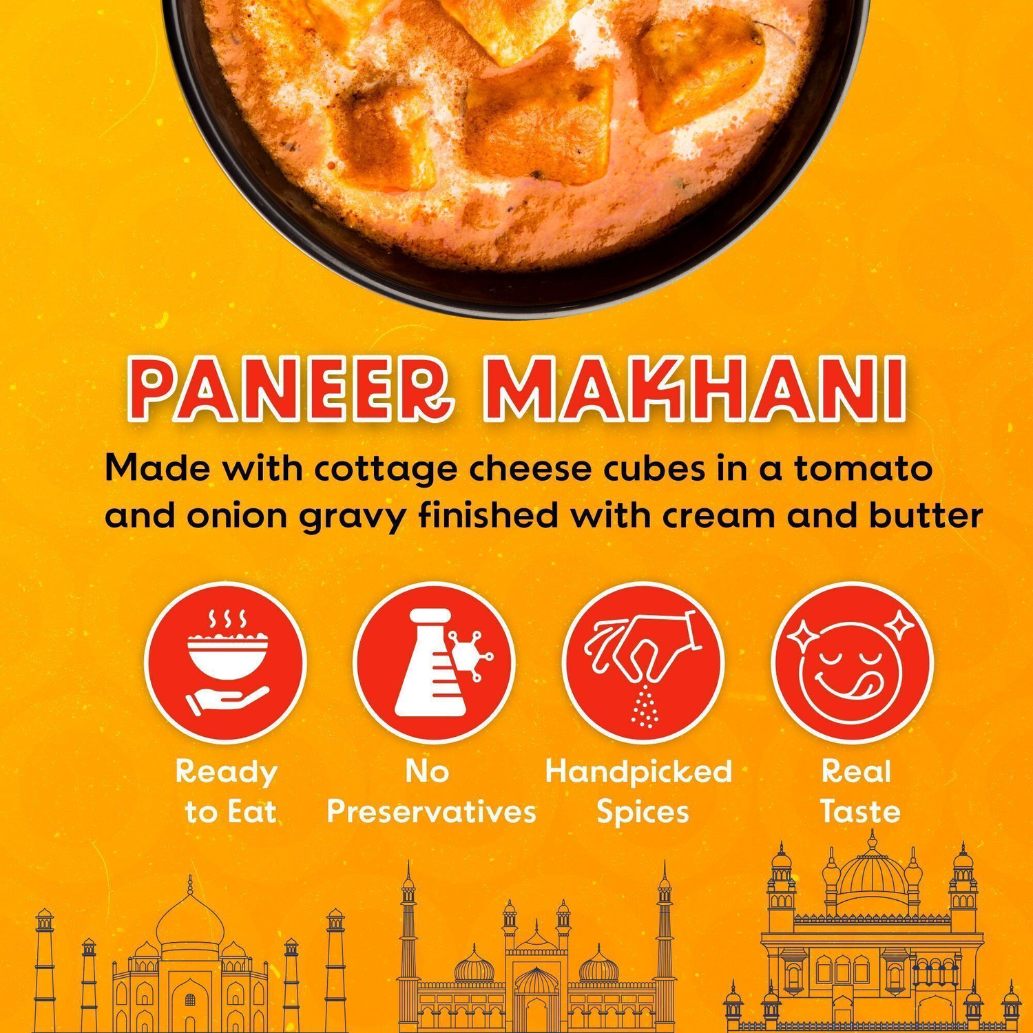 Image of Chokhi Dhani Foods Paneer Makhani Ready to Eat Food Restaurant Style Veg Curry (300 g)