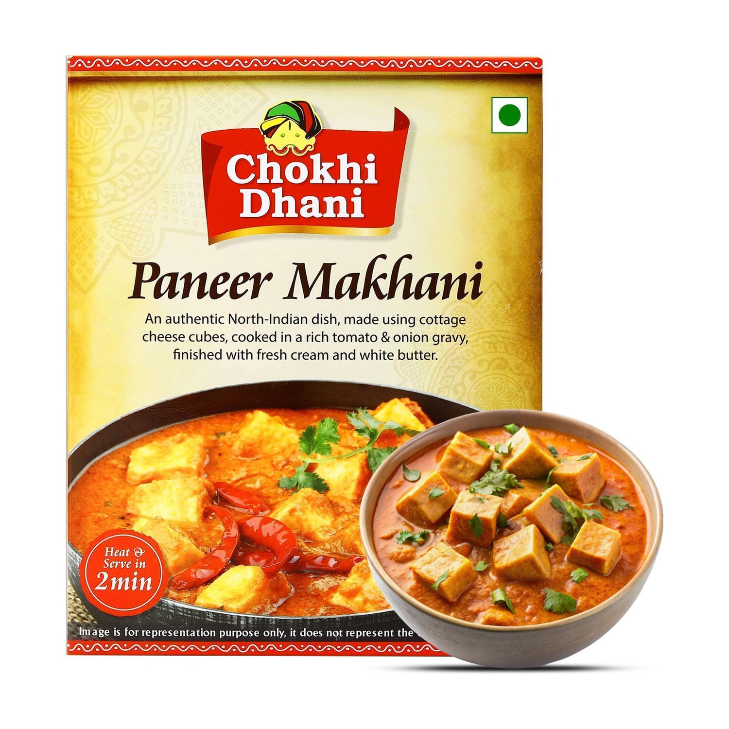 Image of Chokhi Dhani Foods Paneer Makhani Ready to Eat Food Restaurant Style Veg Curry (300 g)