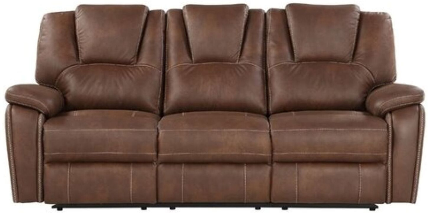 Image of Torque Leather Manual Recliner (Finish Color - Brown, Pre-assembled)