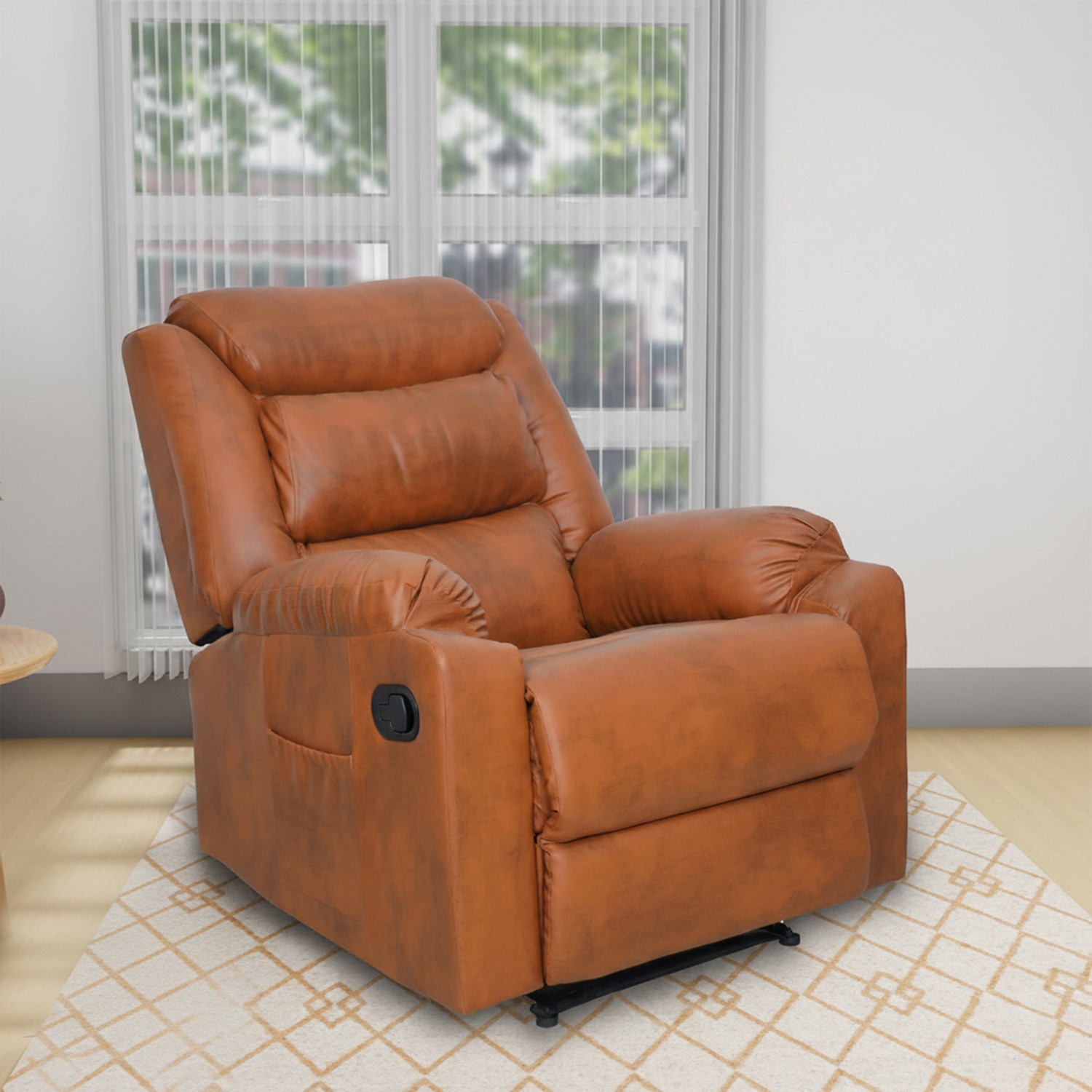 Image of Flipkart Perfect Homes Fabric Manual Recliner (Finish Color - Brown, DIY(Do-It-Yourself))