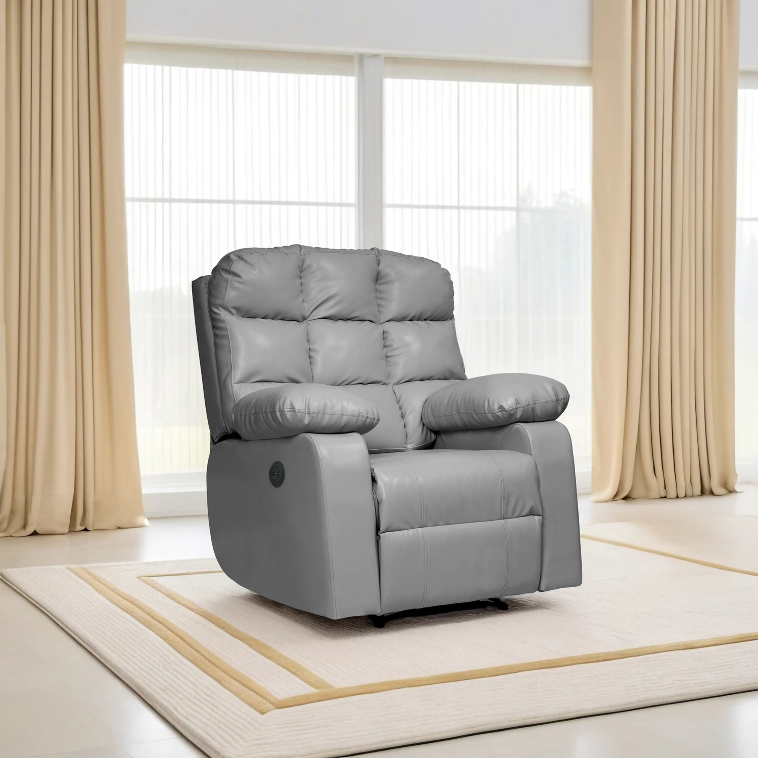 Image of Flipkart Perfect Homes Fabric Manual Recliner (Finish Color - Brown, DIY(Do-It-Yourself))