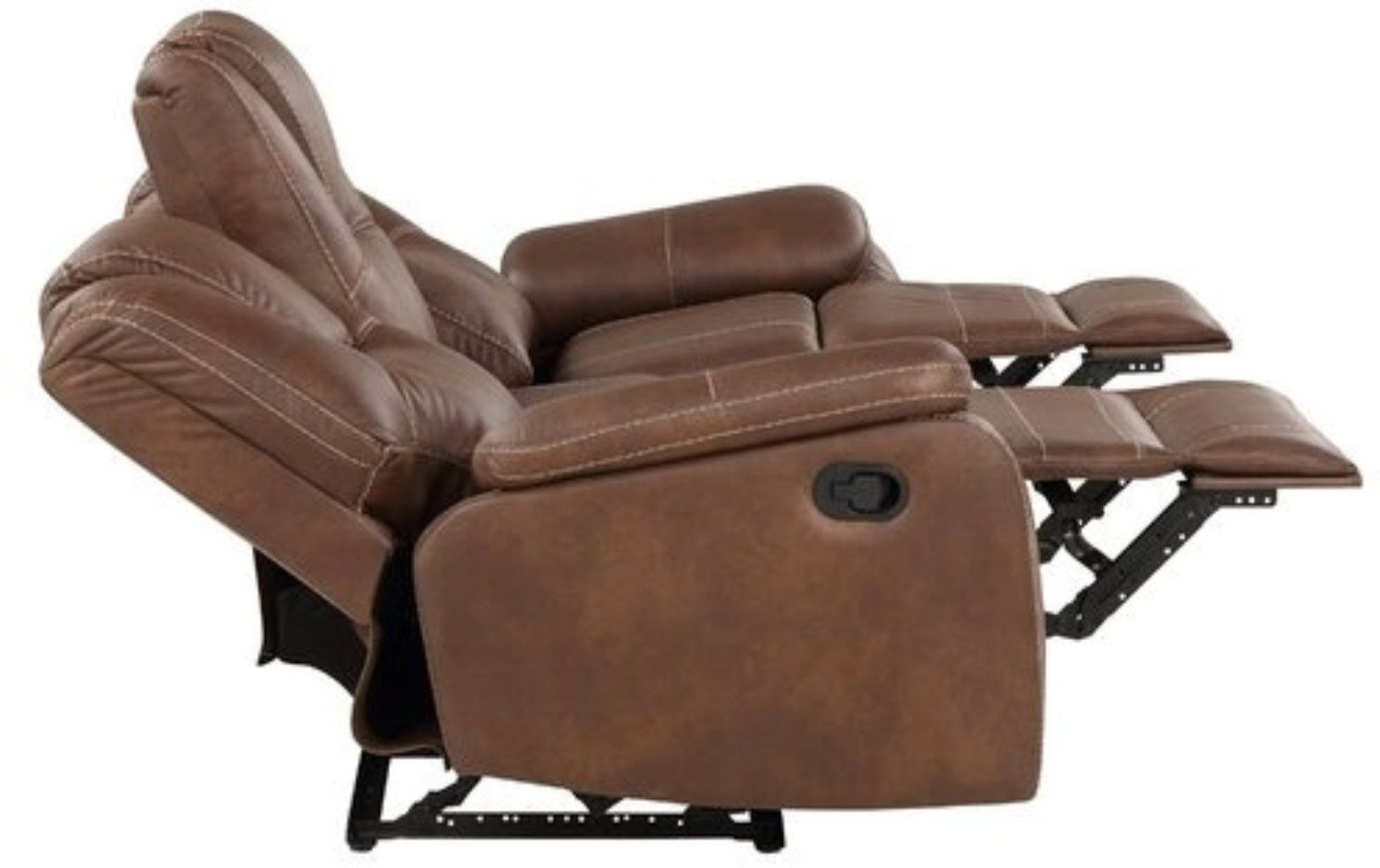 Image of Torque Leather Manual Recliner (Finish Color - Brown, Pre-assembled)