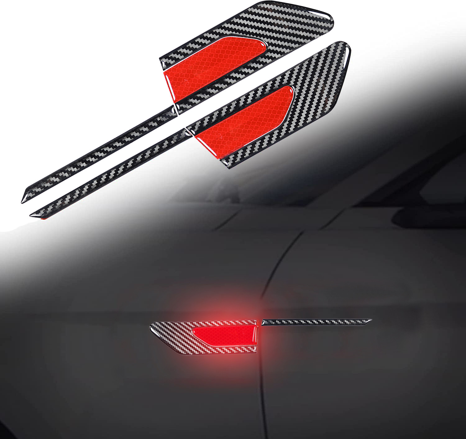 Image of Obvie Night Reflective Car Arrow Warning Car Motorcycle Bike Wheel Stickers 15 mm x 0.13 m BLUE Reflective Tape (Pack of 12)