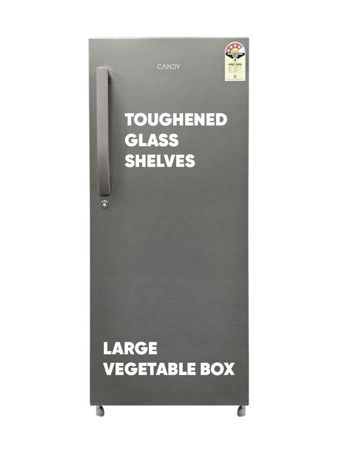 CANDY 190 L Direct Cool Single Door 4 Star Refrigerator with Jumbo Fruit and vegetable Box , Stabilizer Free Operation