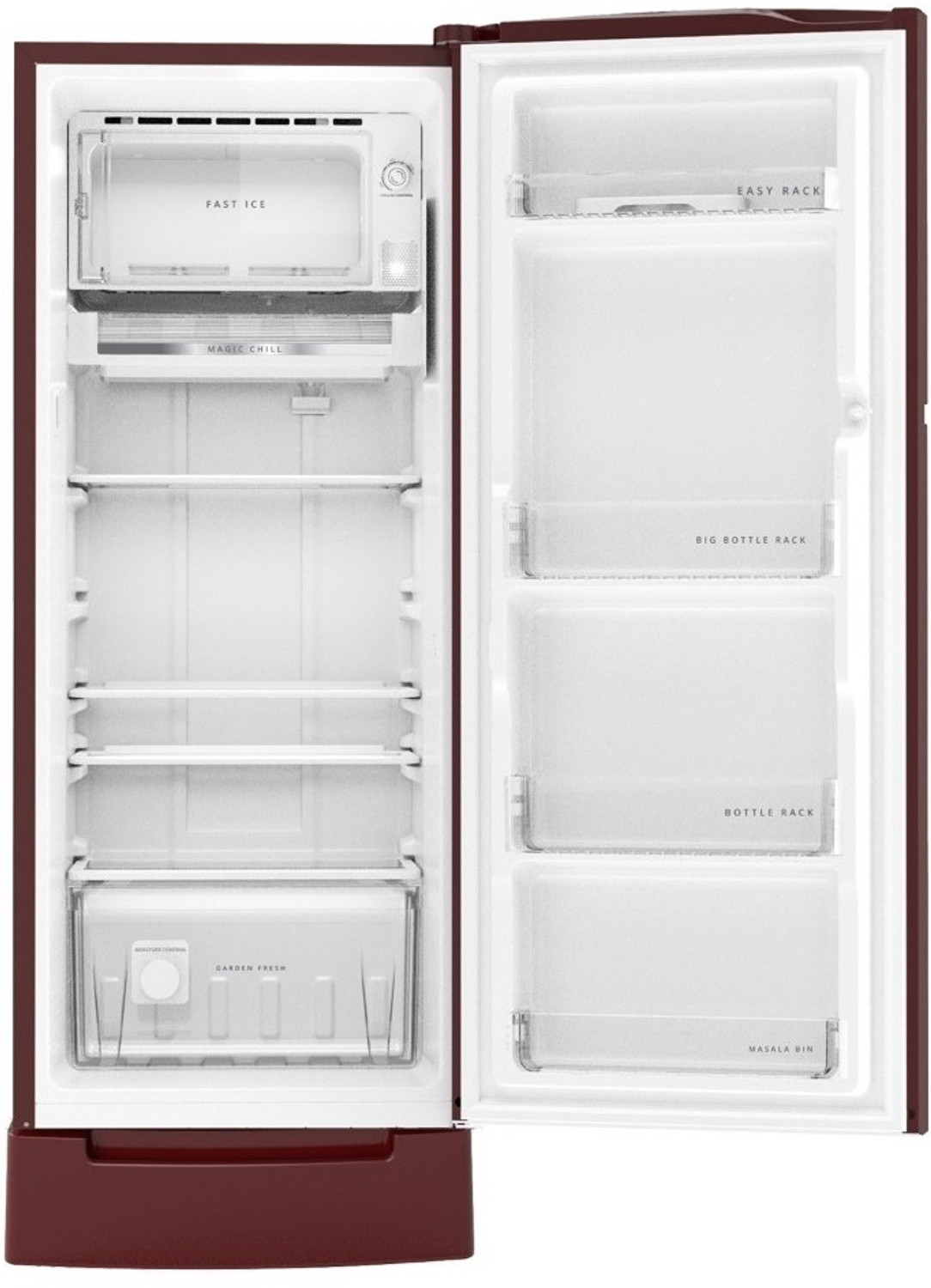 Image of Whirlpool 207 L Direct Cool Single Door 3 Star Refrigerator (Maroon, 230 IMPRO ROY 3S WN MULIA-Z-72616)