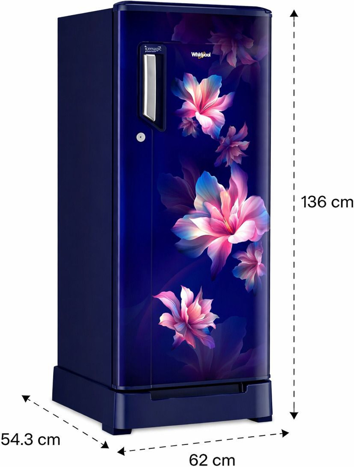 Image of Whirlpool 215 L Direct Cool Single Door 5 Star Refrigerator (SAPPHIRE ENCHANT, 73641-215 IMPC ROY 5S INV SAPPHIRE ENCHANT-Y)
