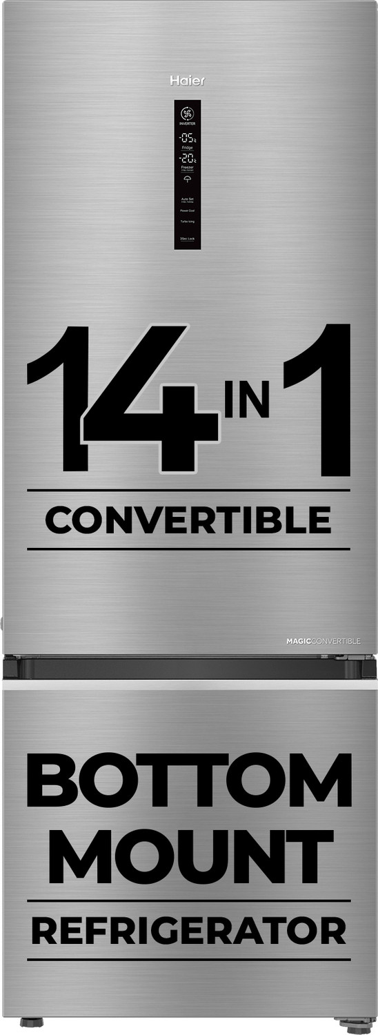 Image of LG 272 L Frost Free Double Door 2 Star Convertible Refrigerator (Shiny Steel, GL-S302SPZY)