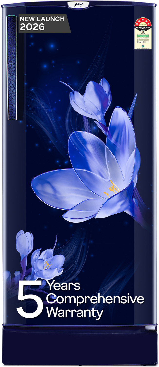 Image of Panasonic 202 L Direct Cool Single Door 2 Star Refrigerator (Blue Single Flower, NR-AC20SA2X1)