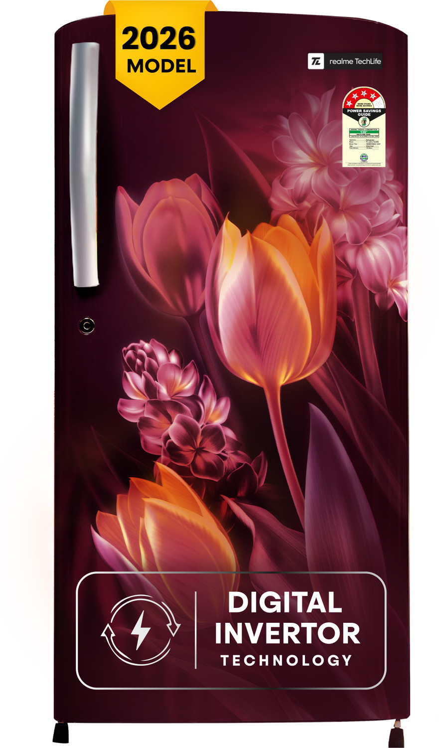 Image of LG 185 L Direct Cool Single Door 5 Star Refrigerator with Base Drawer (Wine Glory, GLD1956ZAWG)