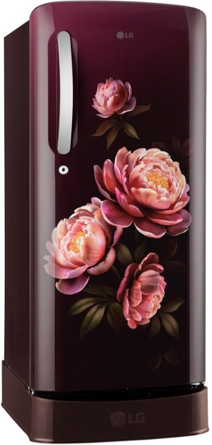 Image of LG 185 L Direct Cool Single Door 5 Star Refrigerator with Base Drawer (Wine Glory, GLD1956ZAWG)