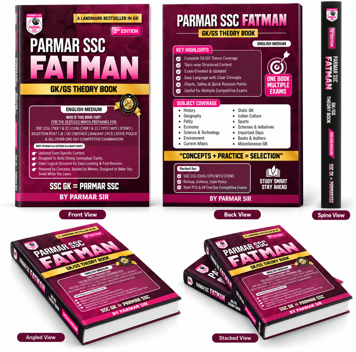 PARMAR SSC FATMAN GK/GS Theory Book 2nd Edition English - Image 1