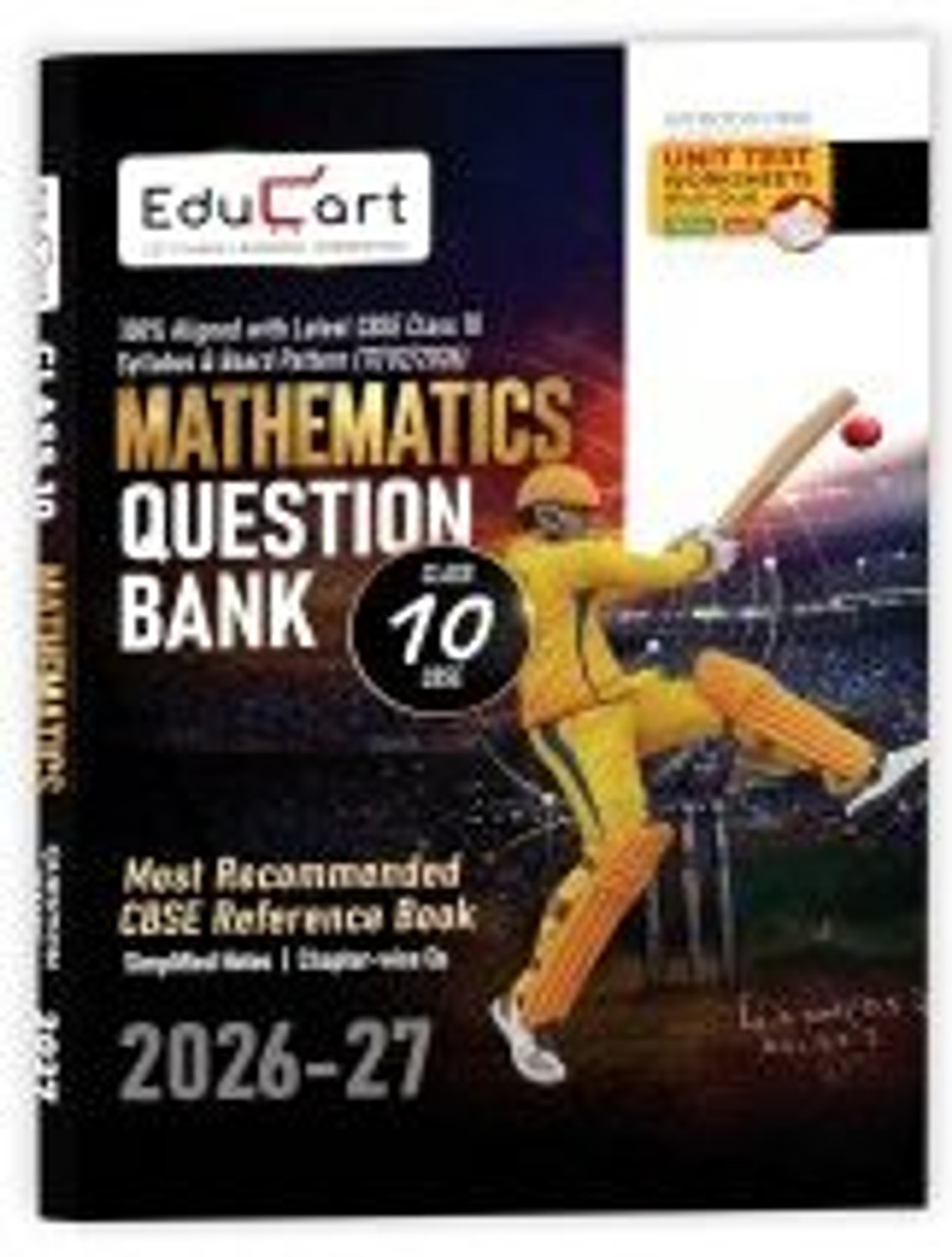 Image of Educart CBSE Class 10 Mathematics Question Bank 2026-27 | Chapterwise, Case-Based & Competency-Based Questions | Unit Test Worksheets, Notes & Visuals | NCERT Based CBSE 2027 (Paperback, educart)