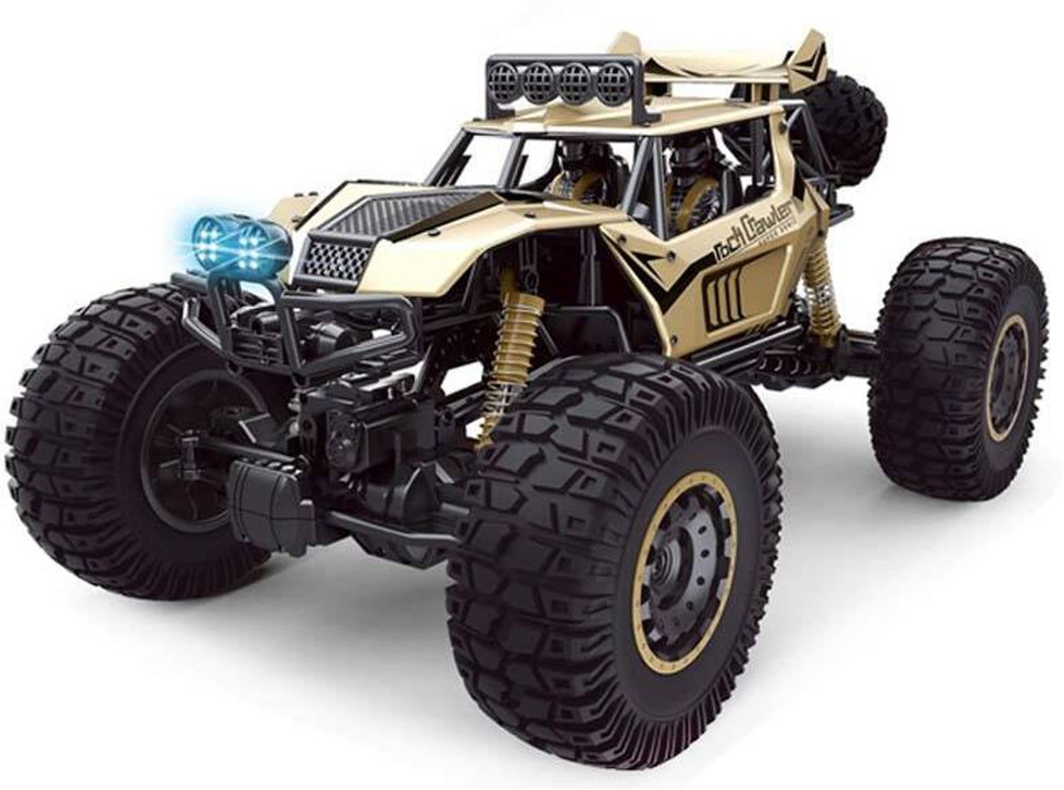 Image of Rock Crawler RC Car 1 8 Scale 4WD (Beige)