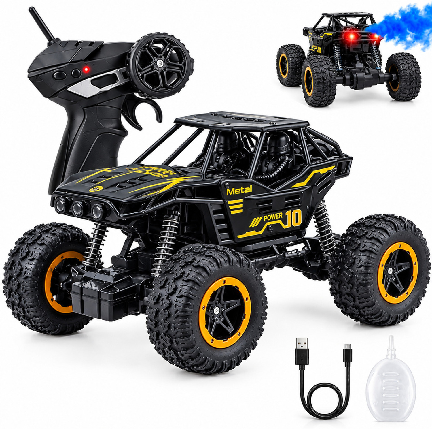 Buddynjoy RC Off Road Monster Truck 4x4 Rock Crawler High Speed Remote Control Car - RC Off Road Monster Truck 4x4 Rock Crawler High Speed Remote Control Car . Buy Rock Car toys in India. shop for Buddynjoy products in India. - Image 1
